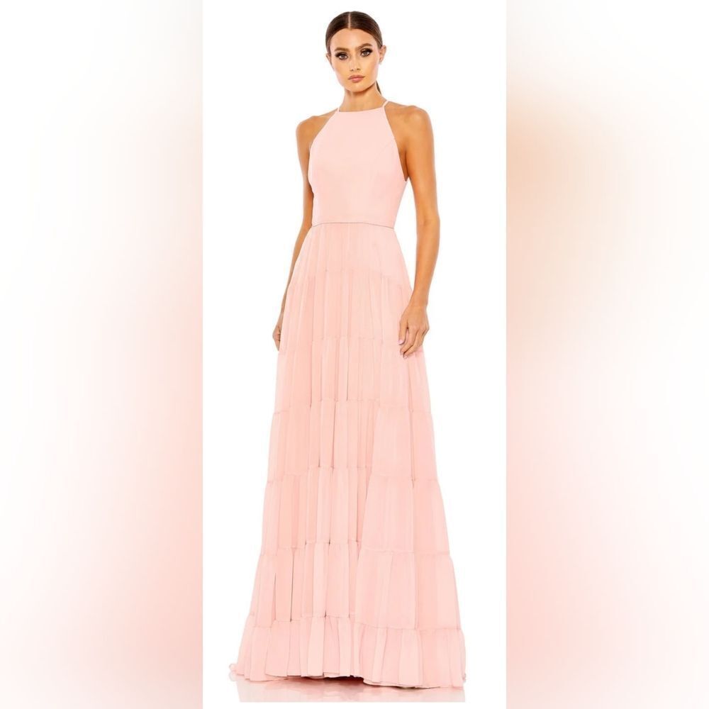 Women’s Blush Pink Halter Maxi Dress